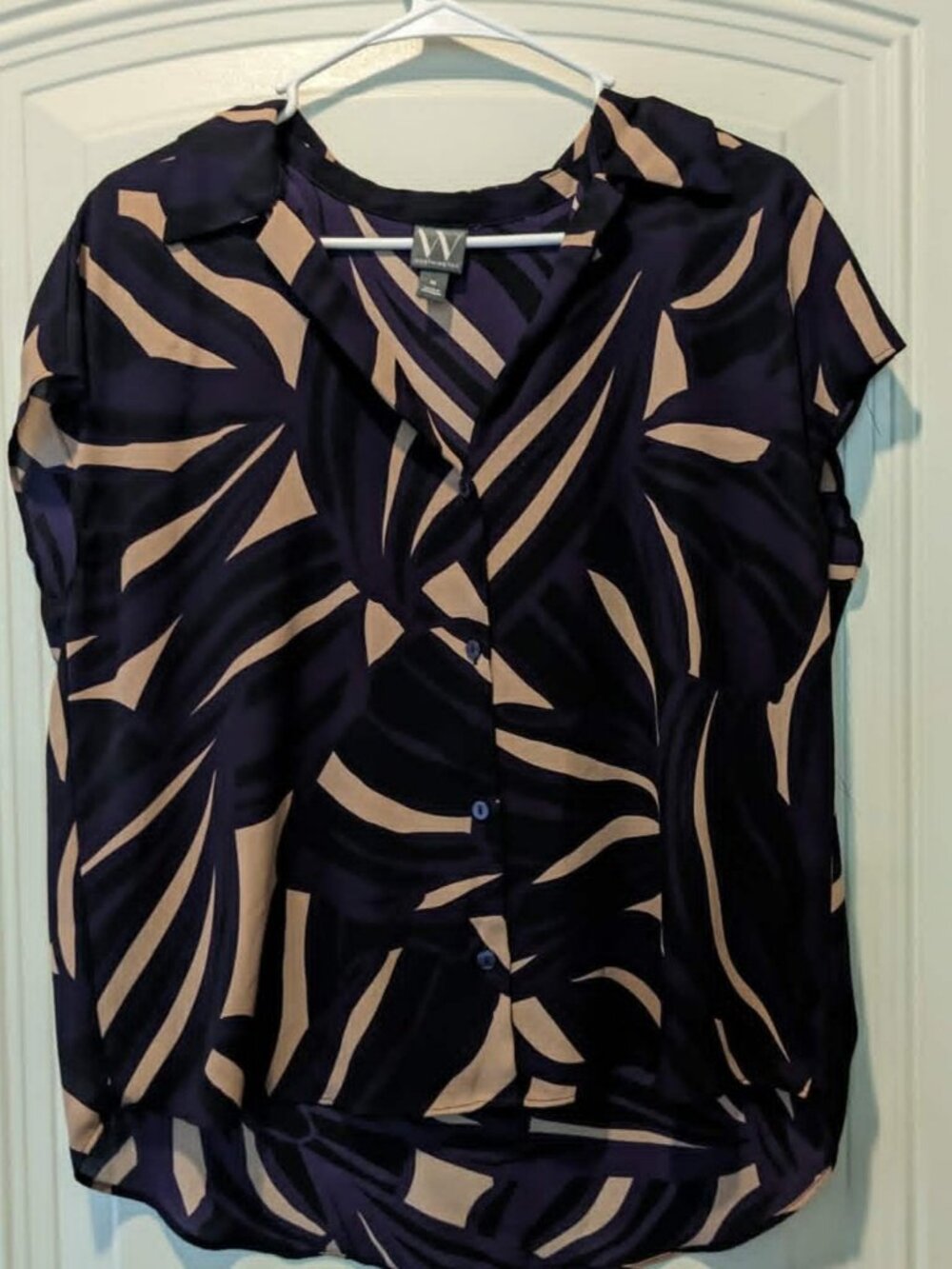 Women's Worthington Purple Button Up Shirt - Size M - EUC